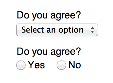 Yes/No Logic radio buttons